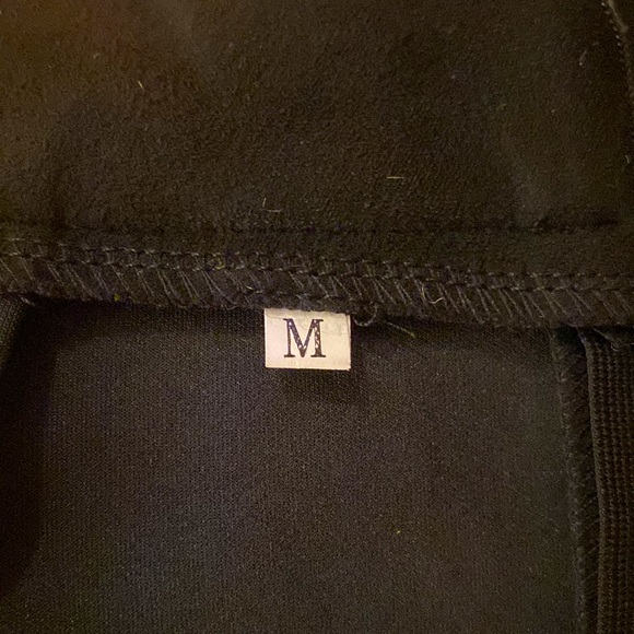 NWOT Faux Black Suede Mini Skirt, Laced Detail, Back Zip, Size M - Picture 7 of 12